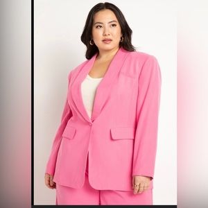 Eloquii plus size pink blazer jacket